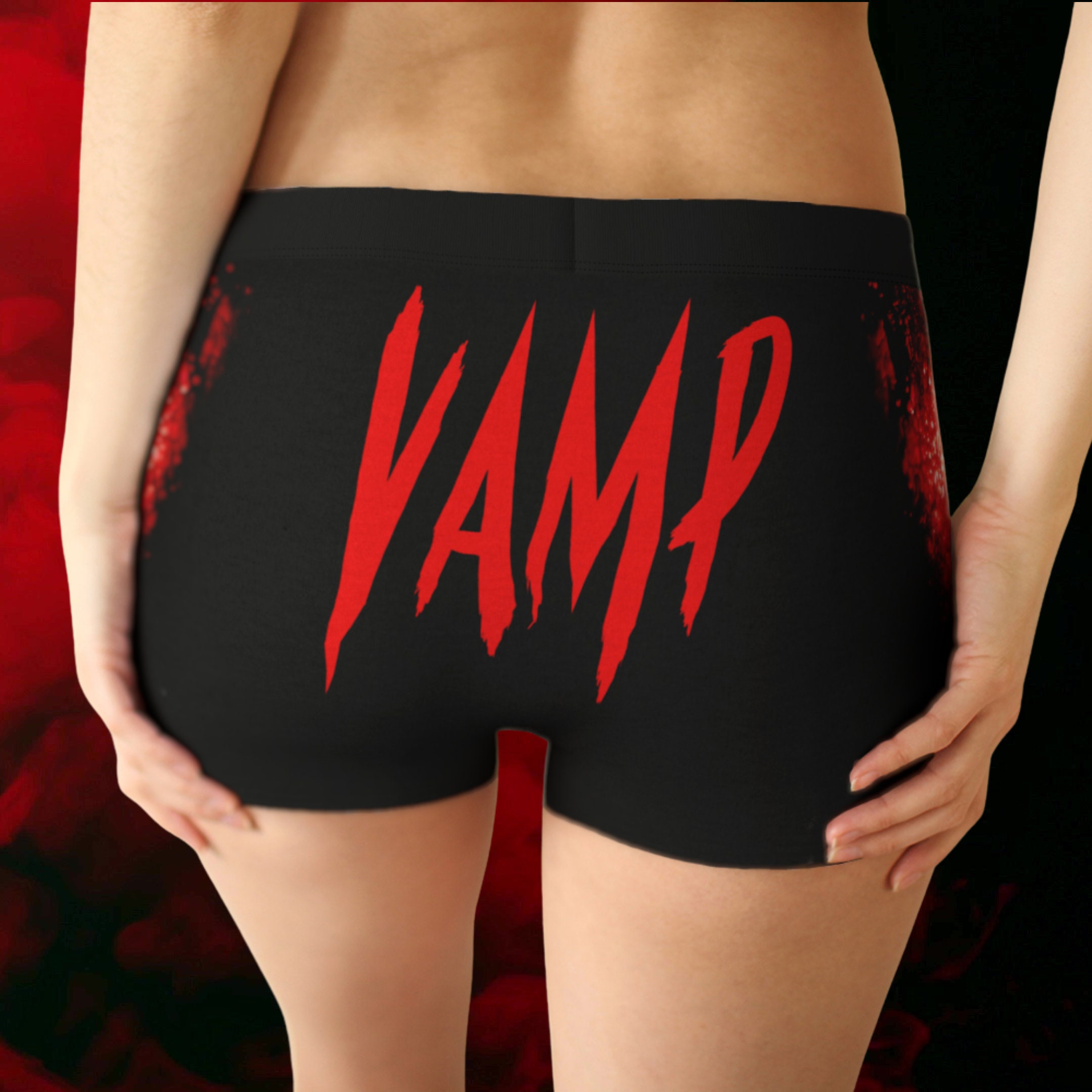 Red Vamp Boyshorts Goth Bloody Vampire Aesthetic Underwear -  Canada