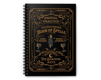 The Halloween Book of Spells | Spiral Goth Notebook