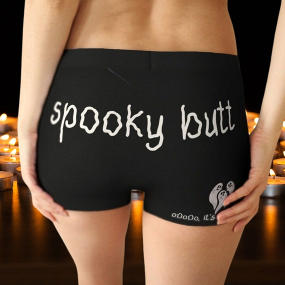 Spooky Butt Boyshorts Goth Underwear Cute Halloween Ghost Panties -   Canada