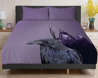 The Raven's Stone | Witchy bedding set - duvet cover and pillowcases