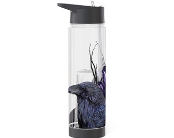 The Raven's Stone | Infuser Goth Water Bottle
