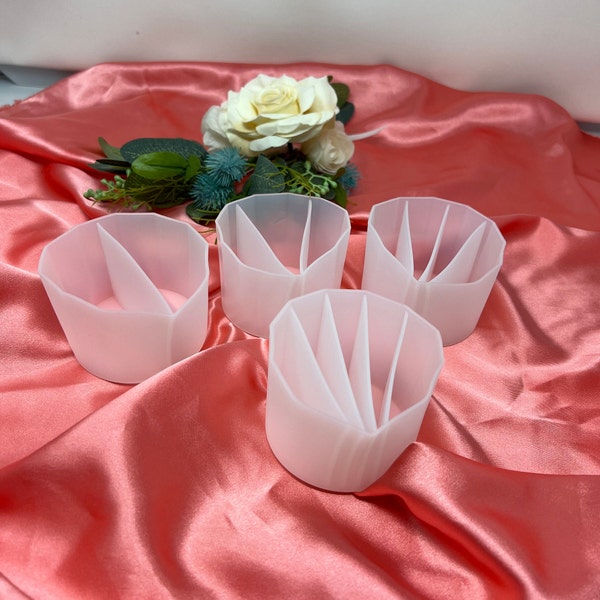 Vasos de vertido de silicona - Vasos divididos para vertido de resina, pintura, cera o jabón - Fluid Art Dirty Pour - Vasos reutilizablesHerramientas de resina - Vasos mezcladores de resina