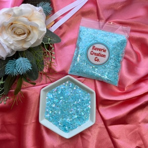 Aqua Blue Chunky Mix Glitter - Mar - Polyester - Slime Glitter - Tumbler Glitter - Crafting Glitter - Resin Glitter - Nail Glitter