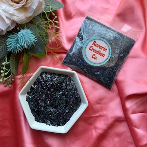 Black Holographic Chunky Mix Glitter Polyester - Void - Mix Glitter - Nail Art Glitter - Slime Glitter - Tumbler Glitter - Crafting - Resin