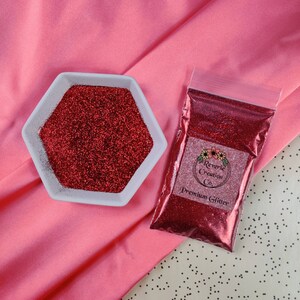 Fire Red Ultra Fine Polyester Glitter -  Nail Art Glitter - Slime Glitter - Tumbler Glitter - Crafting Glitter - Resin Glitter