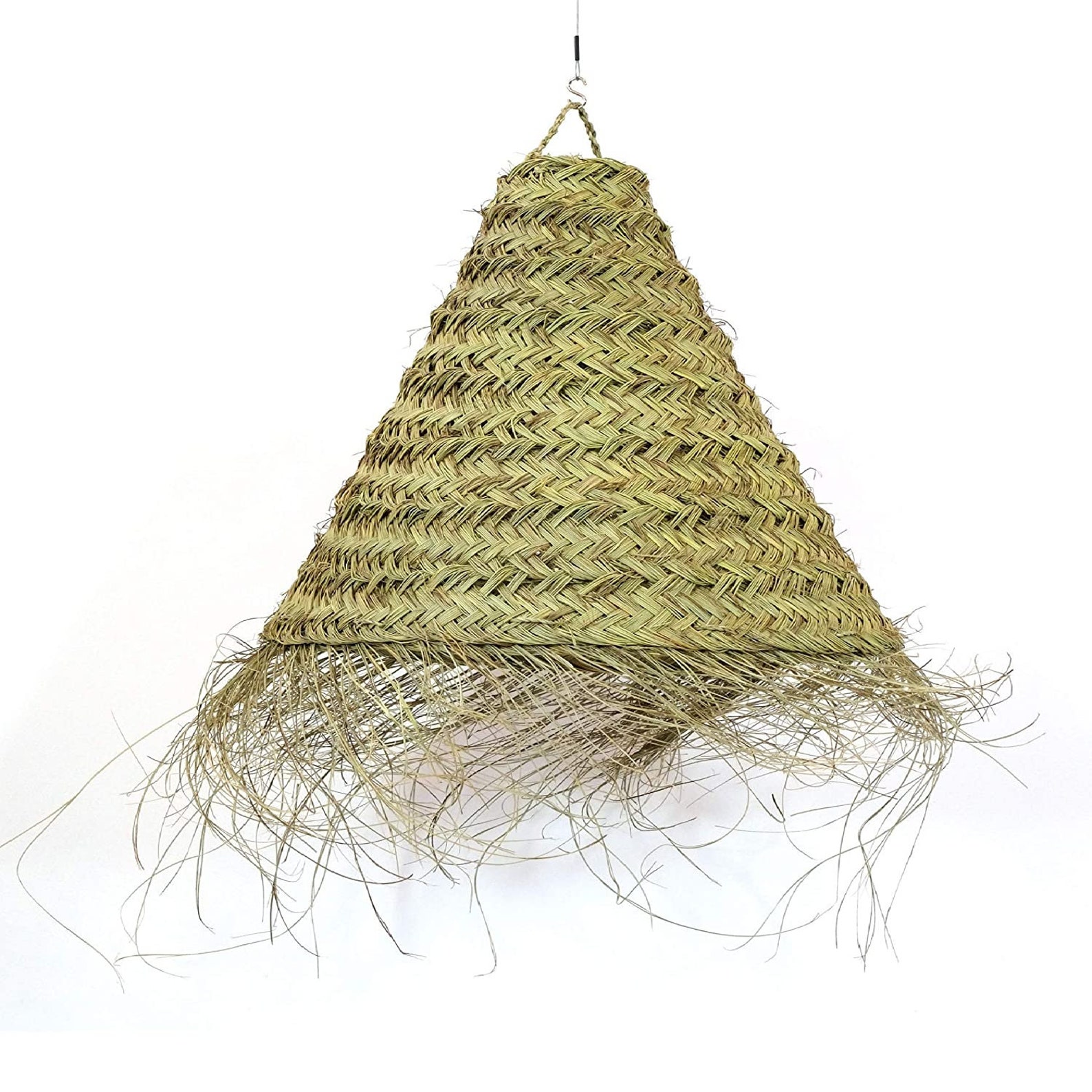 Moroccan handmade straw lampshade bohemian light Etsy