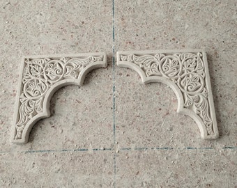 2 set of Moroccan Plaster Gypsum Arches, handmade Plaster Arch, 25 cm Height & width, Moroccan wall decor, Moroccan Plaster wall decoration