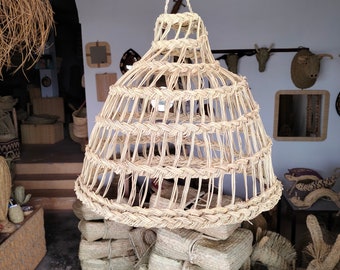 Wholesale Set Of 3  Moroccan handmade Natural Rattan lampshade, Suspension Doum