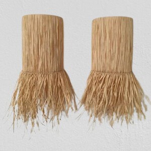 Wholesale Set Of 2 Raffia Wall Lamp