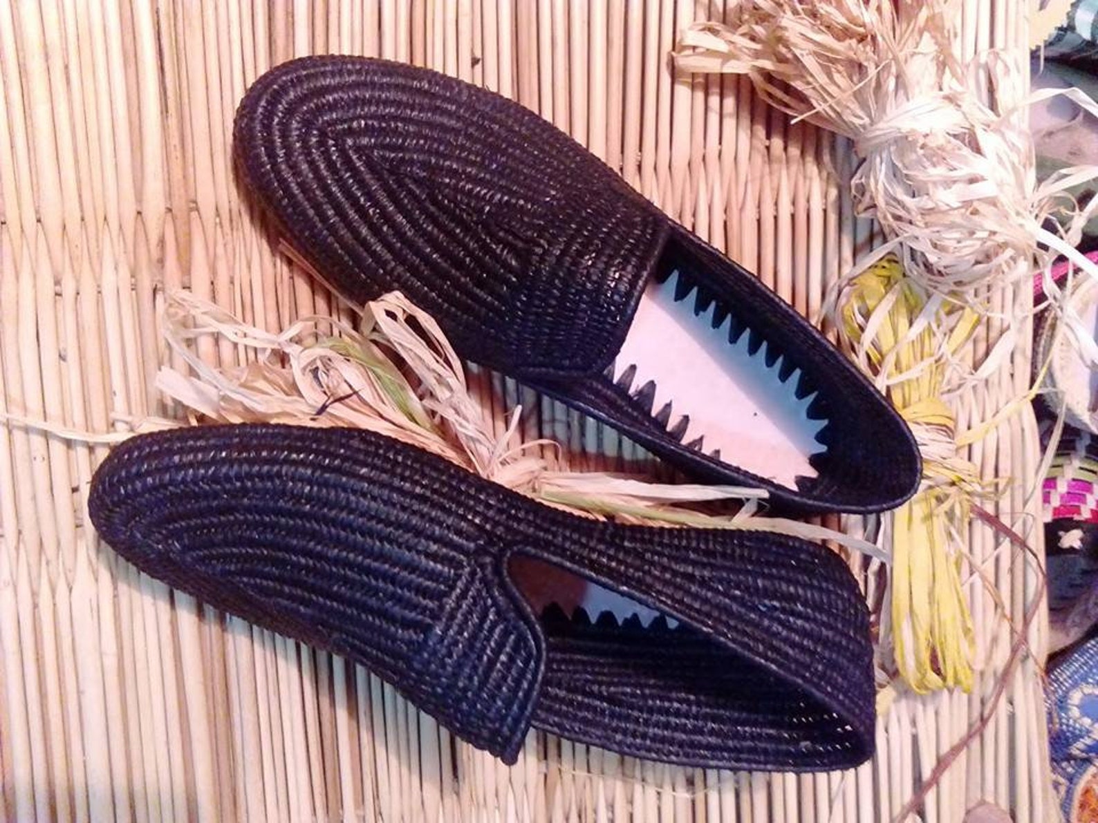 Wholesale Delivery Oxfords Raffia Shoes Moroccan Raffia Etsy