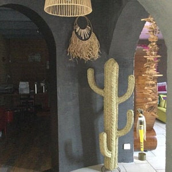 Moroccan Decorative Straw Cactus, Handmade straw cactus rattan
