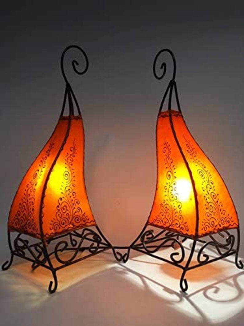 Moroccan Lampshade Leather Lampshade Moroccan Decor Etsy