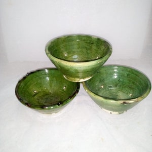 PROMOTION :  ceramic bowls , Tamegroute bowls, each handmade in Morocco .A great splash of colour for your dining table,