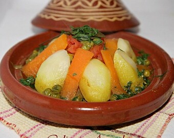 Tajine From Morocco 36 Cm Lead-free, Unglazed, Terracotta, Handmade, طاجين  