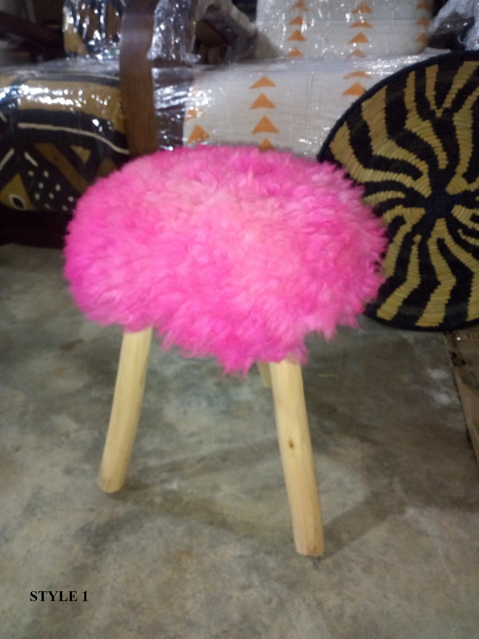 Moroccan Round Stool Handmade Chair Wooden Leg Stools Etsy