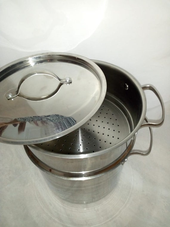 Cooking Steamer with 4 Tiers, 11-Inch Stainless Steel Steamer Pot