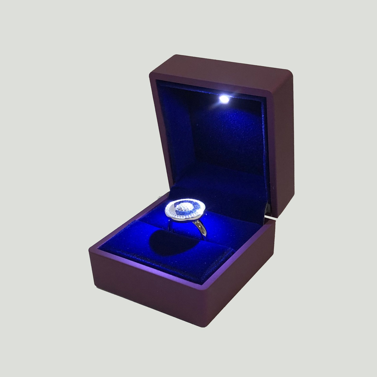 LED Light Ring Box Jewelry box Engagement Ring Box Etsy