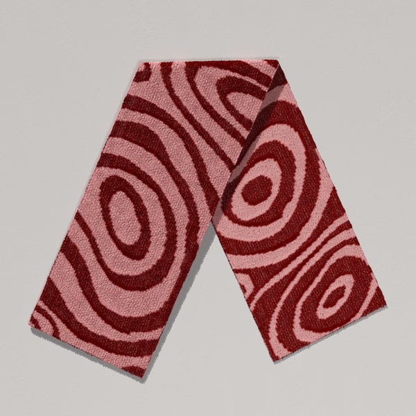 Sjaalpatroon met eenvoudige cirkels – Dubbelgebreid rimpelpatroon (pdf)