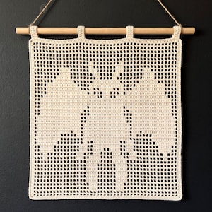 Mothman Filet crochet pattern – Cryptid Toad Wall Hanging PDF