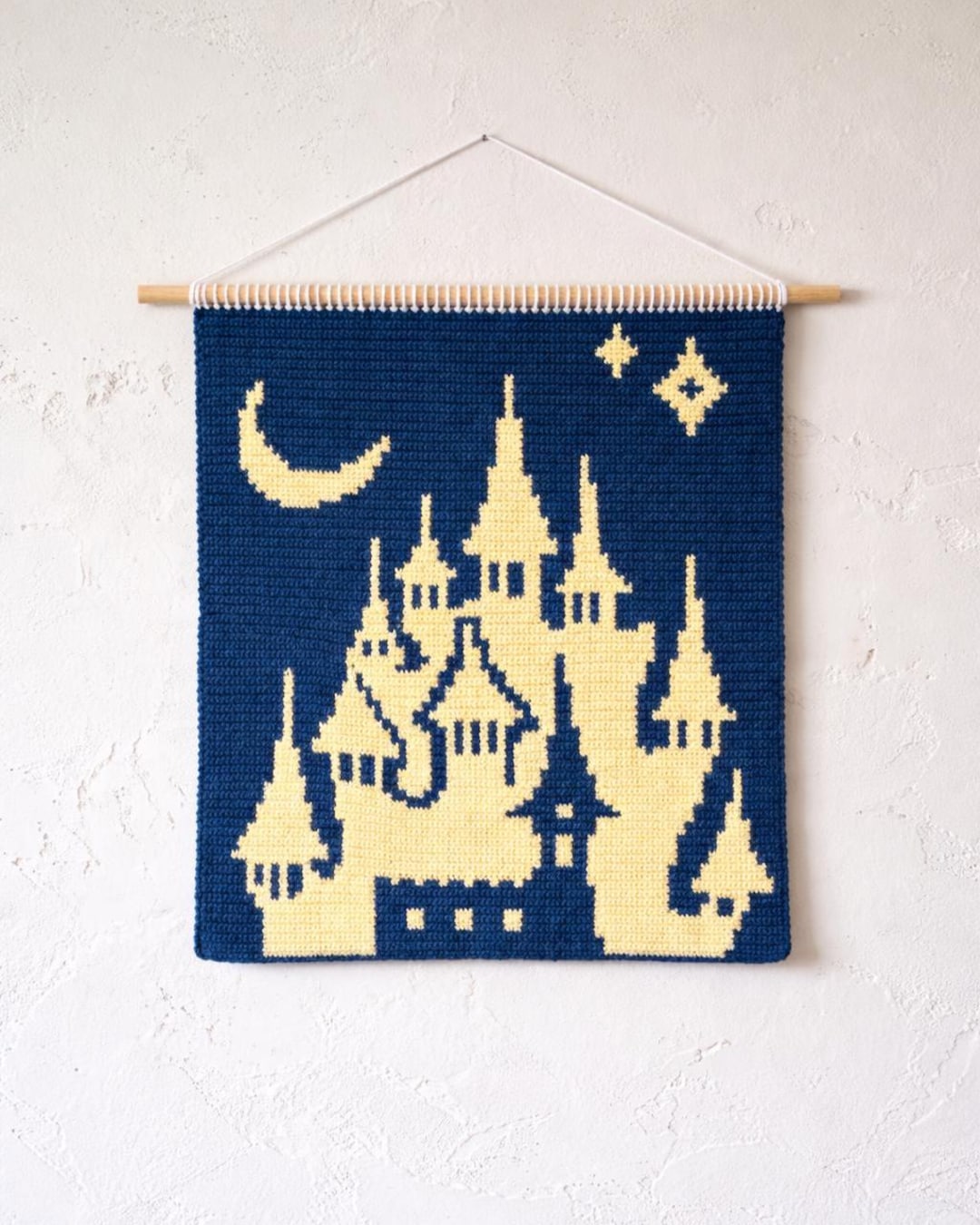 Medieval Castle Tapestry Crochet Pattern – Mystical Fantasy Knit Wall ...