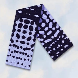 Ink splatter unisex scarf pattern PDF - Rorschach test double knit scarf - Paint spill design