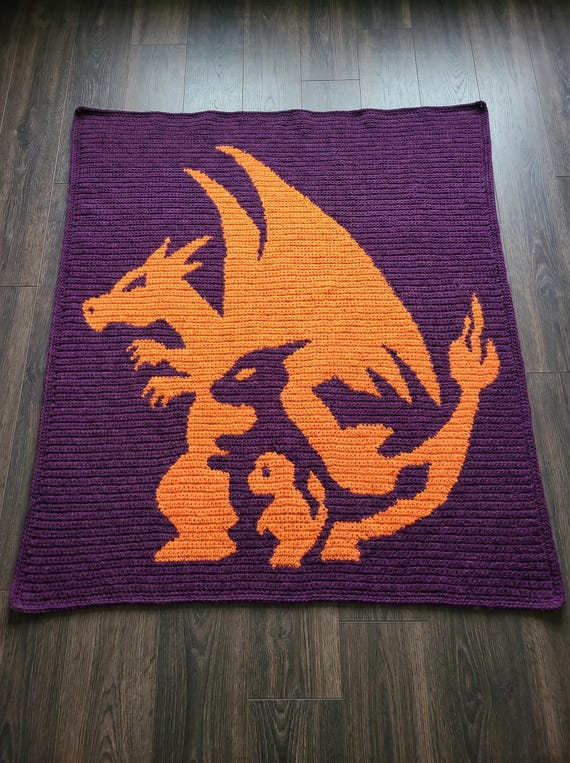 Charmander Evolution Afghan Crochet
