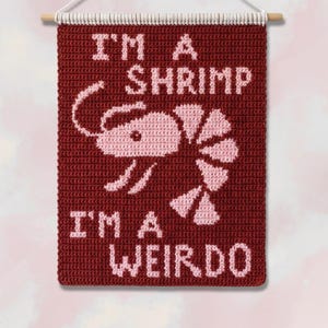 Patrón de crochet para tapiz de creep + mosaico superpuesto – Tapiz de pared de punto de camarón