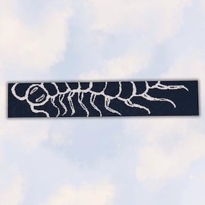 Centipede unisex scarf crochet pattern PDF - Insect spooky double knit scarf