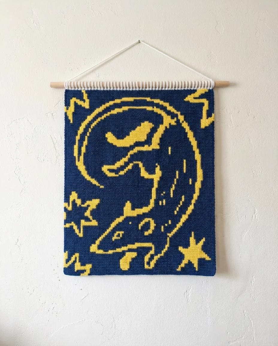 37 Rat Crochet Patterns: Amigurumi Rats, Mice, and Whimsical Rodent Designs 11 Mouse in space tapestry crochet + overlay mosaic