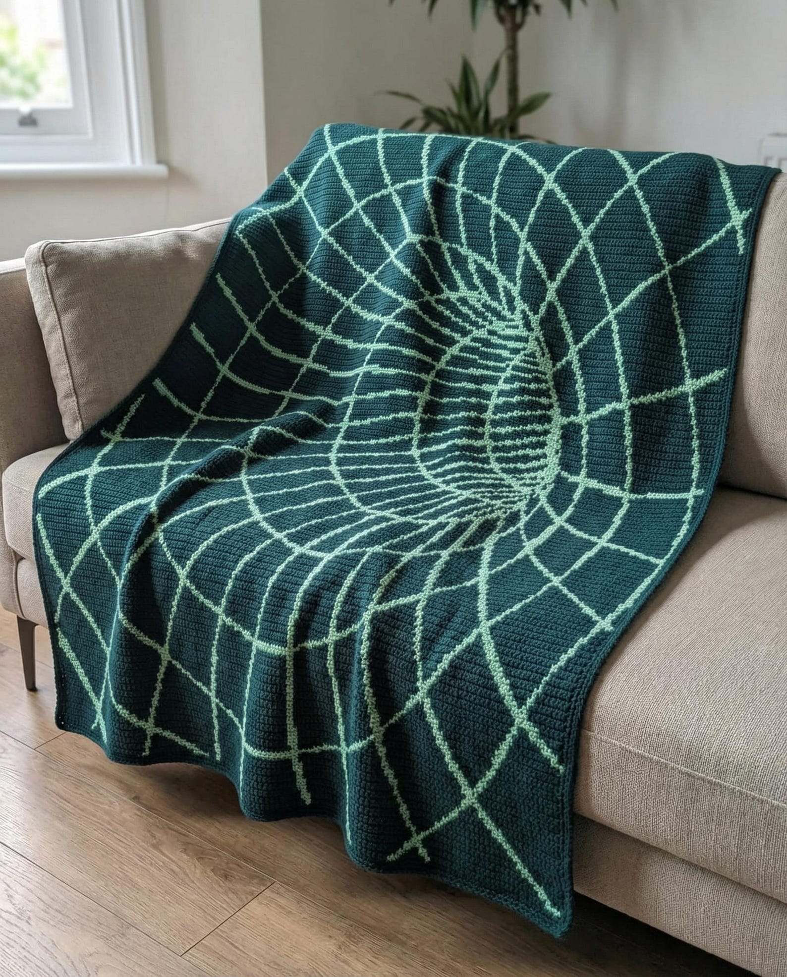 3d Tunnel Blanket Afghan Crochet Pattern – Illusion Geometric Throw ...