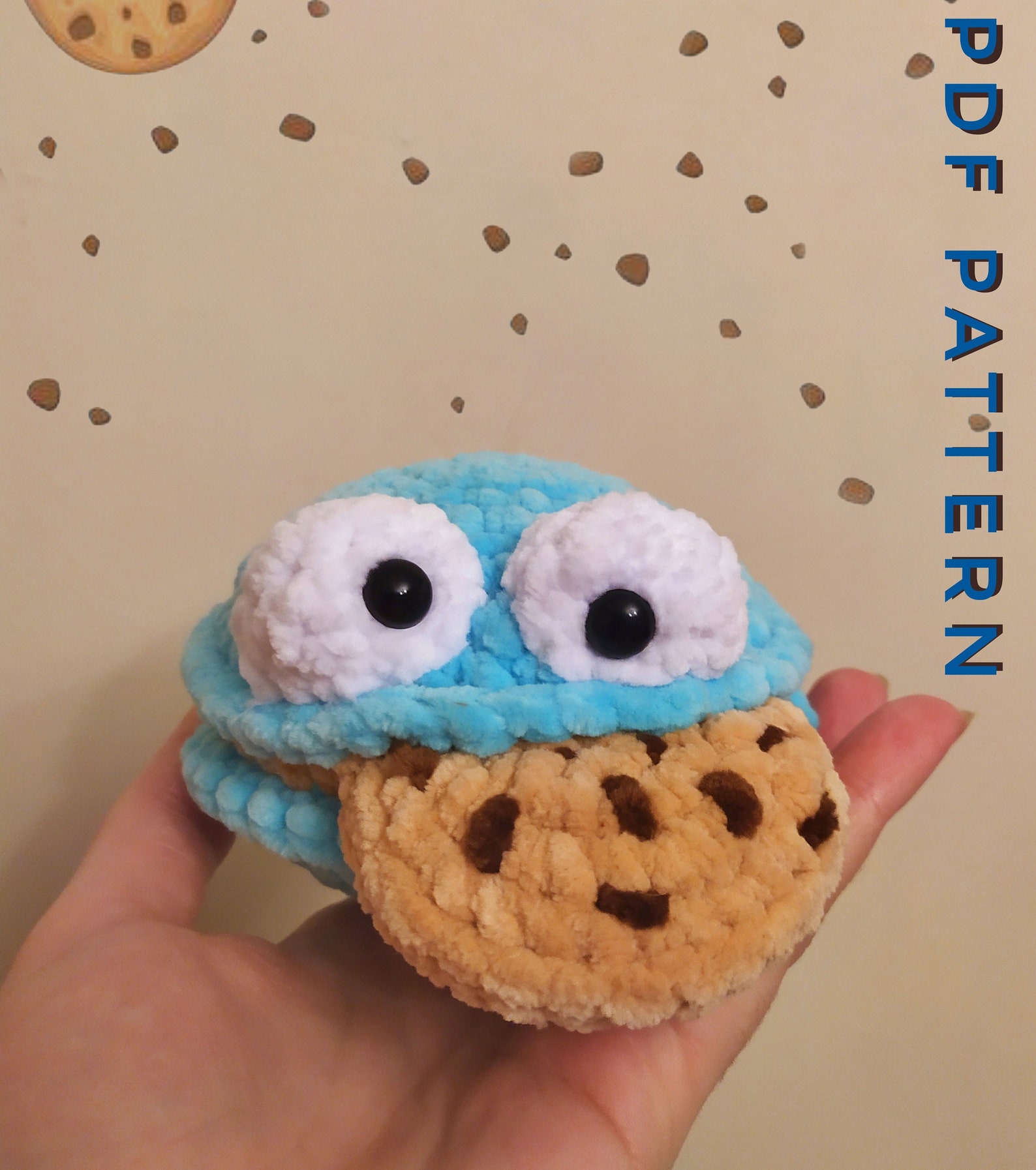 Cookie Monster crochet pattern Amigurumi monster tutorial Etsy