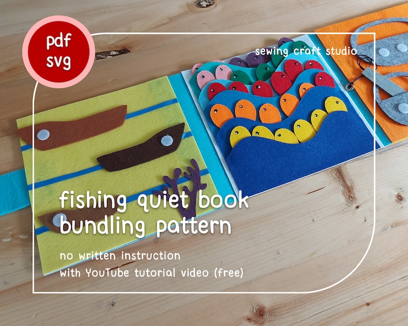 PDF SVG Magnetic Fishing Felt Game Quiet Book Pattern - Etsy