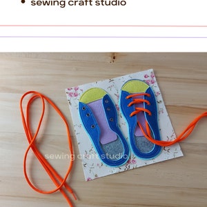 shoelaces quiet book activity pattern