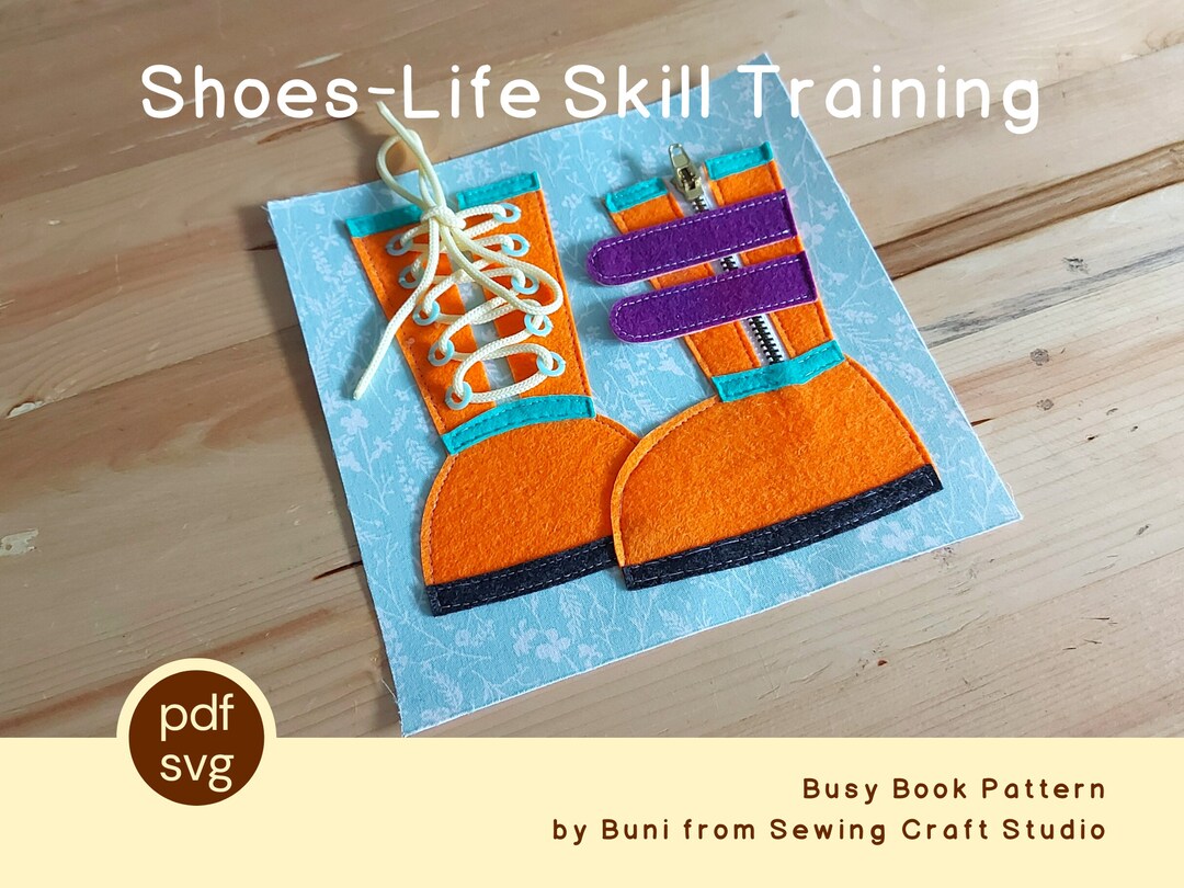 Photo inspiration: Visual Reference: Pdf Svg Shoe Lacing Quiet Book Pattern With Step By