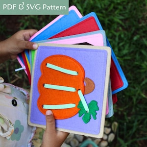 PDF & SVG Montessori felt lacing pattern for fun and interactive practical learning