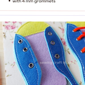 shoelaces quiet book activity pattern