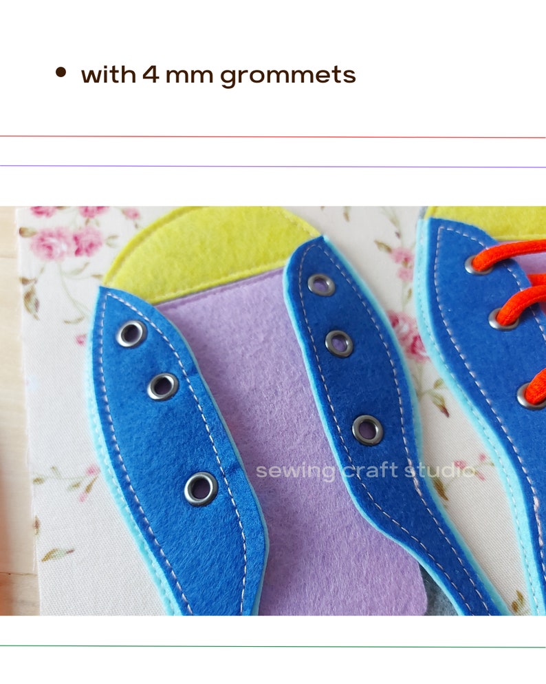 shoelaces quiet book activity pattern