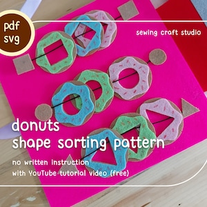 PDF, SVG forma de donut emparejando y clasificando patrones de libros tranquilos, sin coser libros ocupados