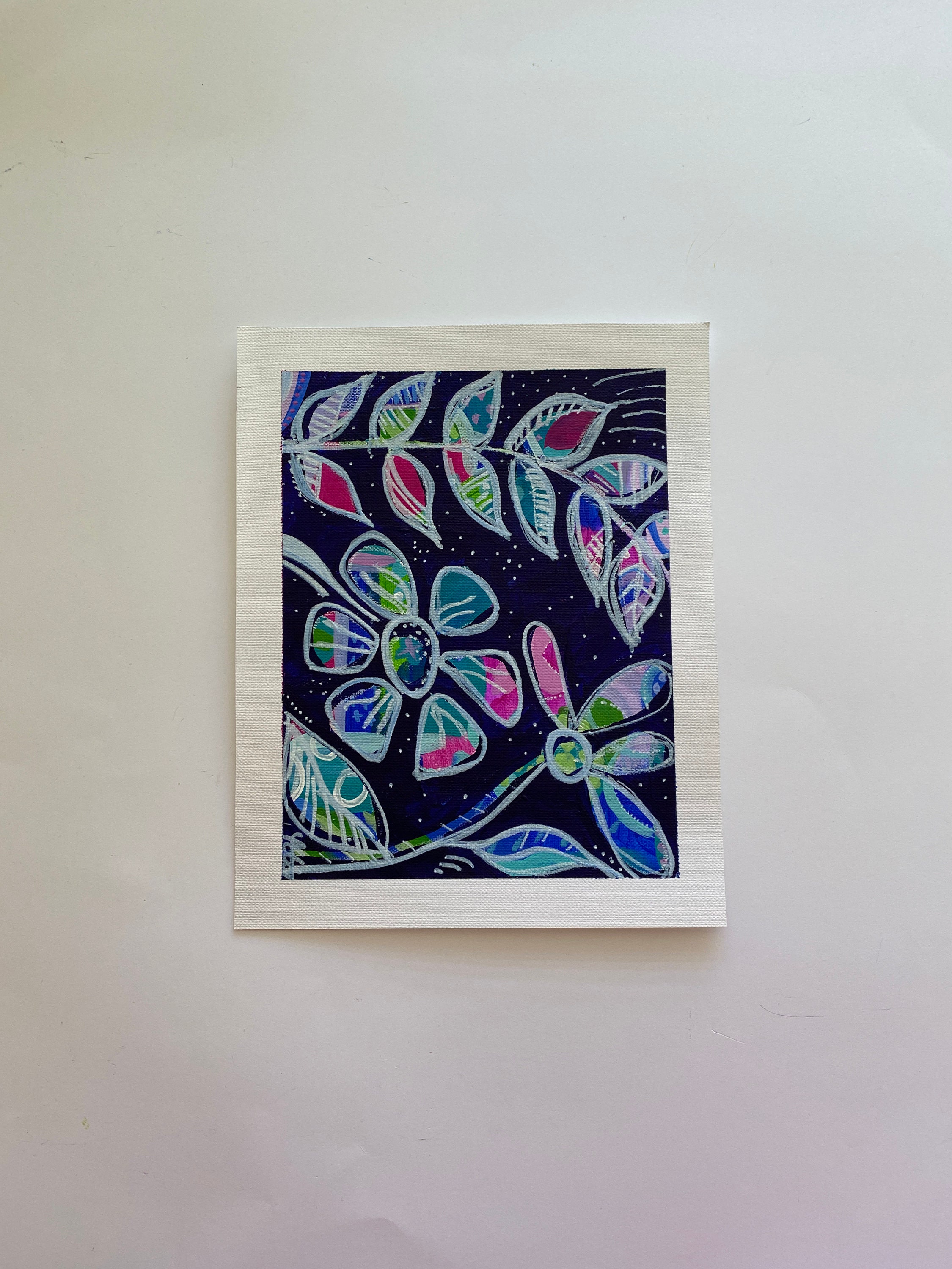 Abstract Painting on Canvas Paper ace Etsy