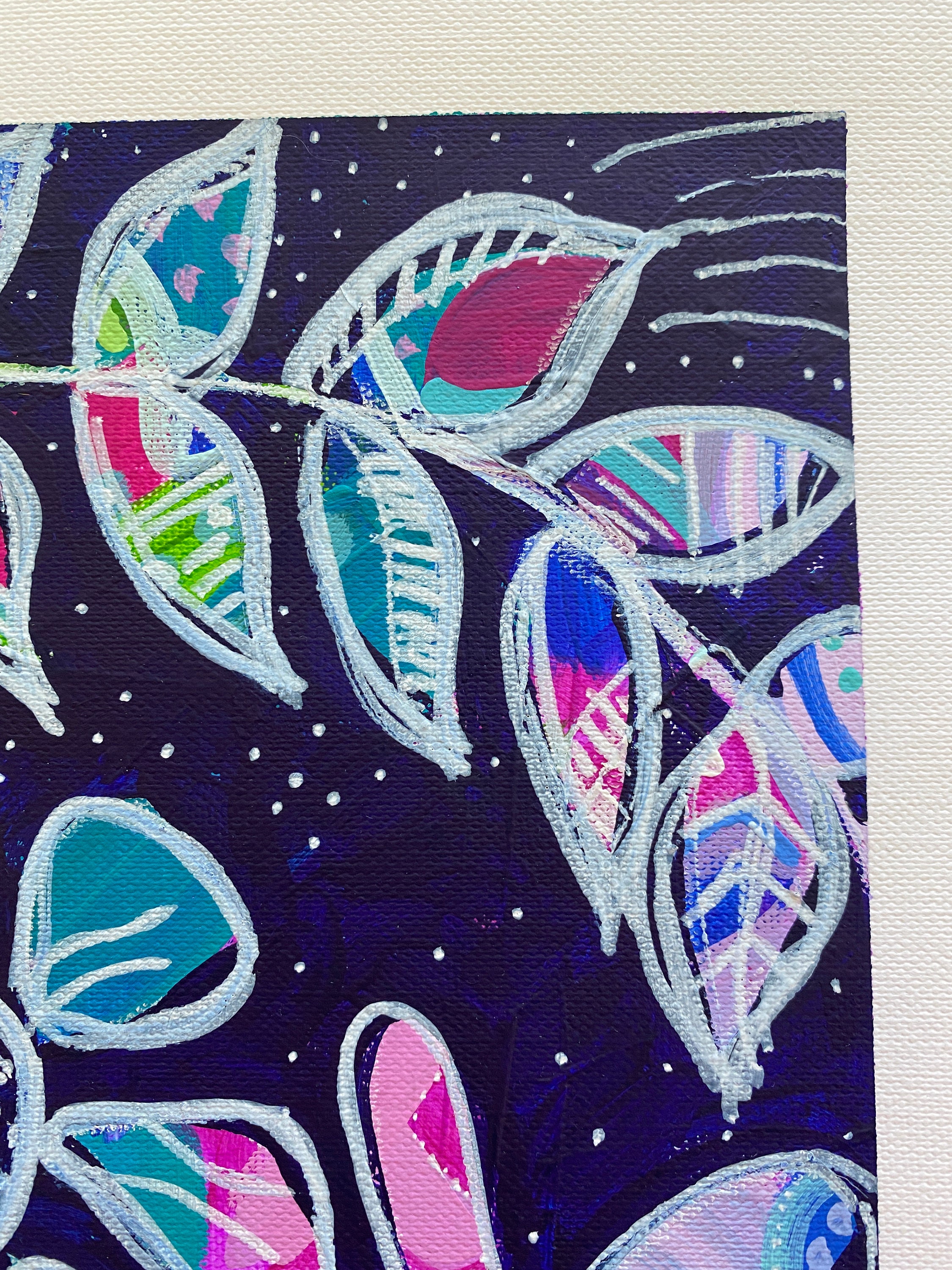 Abstract Painting on Canvas Paper ace Etsy