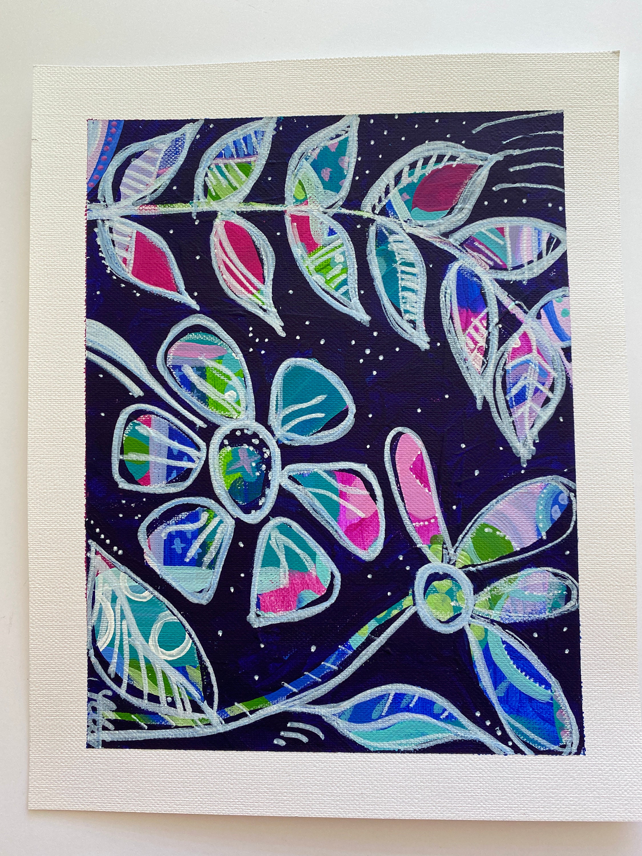 Abstract Painting on Canvas Paper ace Etsy