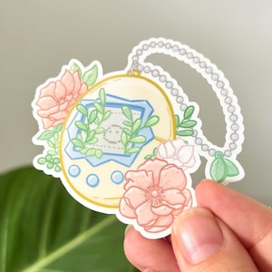 Pegatina troquelada resistente al agua de Tamagotchi: pegatina retro de bolsillo para mascota de 2,7 pulgadas