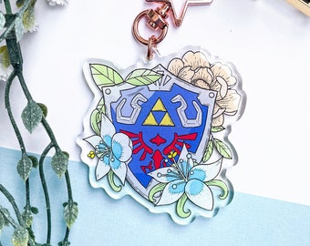 ハイリアの盾 アクリルチャーム | ゼルダの伝説 ブレス オブ ザ ワイルド フローラルキーホルダー