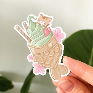Taiyaki Waterproof Die Cut Sticker - 2.8 inch Japanese Snacks Sticker