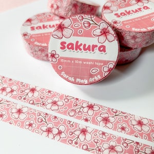 Sakura Washi Tape | Süßes japanisch inspiriertes Washi Tape mit Blumenmuster