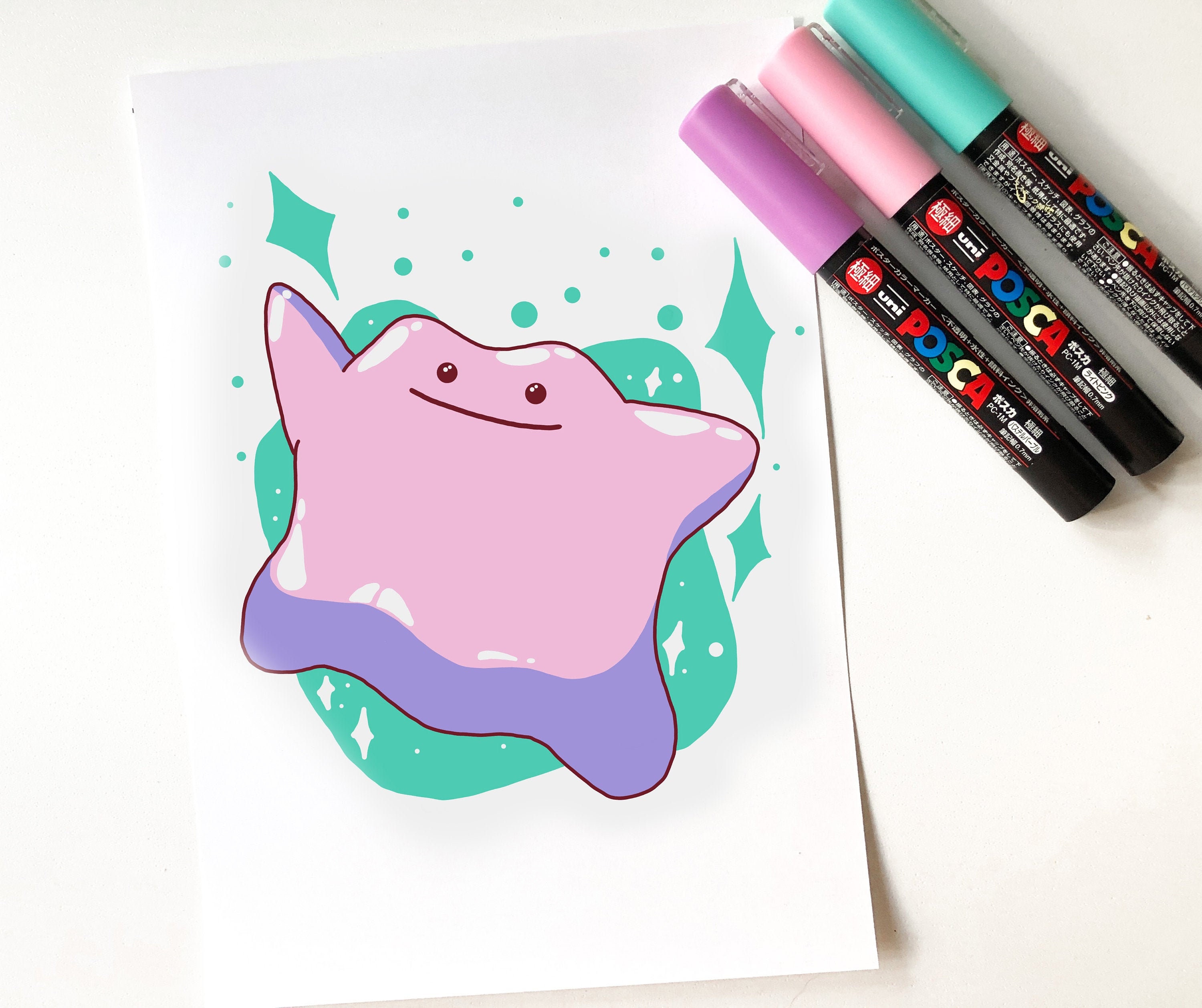 Idem Mini impression Dessin au crayon de peinture POSCA Pokemon - Etsy  France