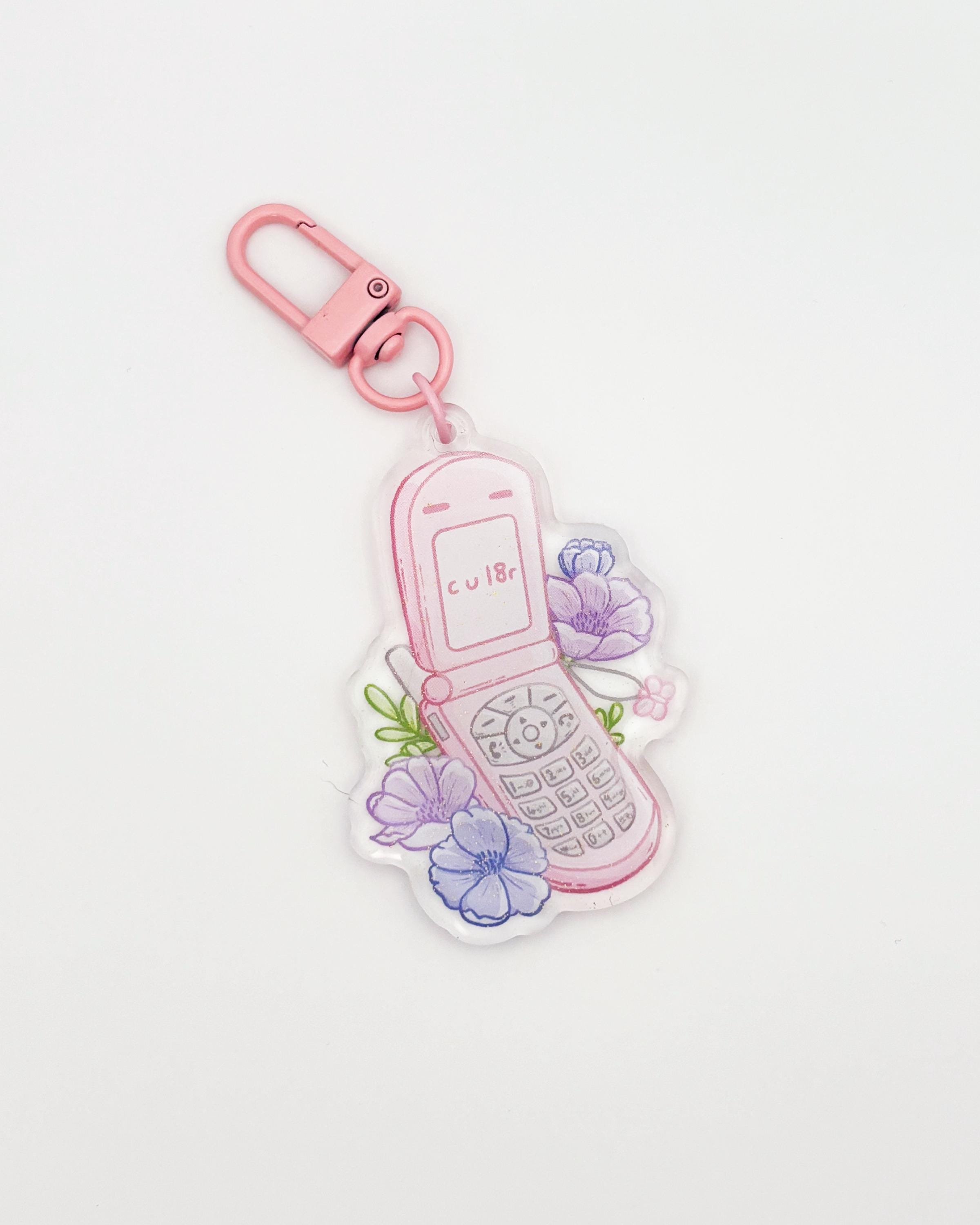 折りたたみ式携帯電話用アクリルチャーム | レトロテクノロジー