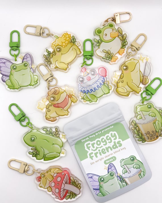 Froggy Friends Blind Bag | 2in Epoxy Acrylic Keychain - Etsy