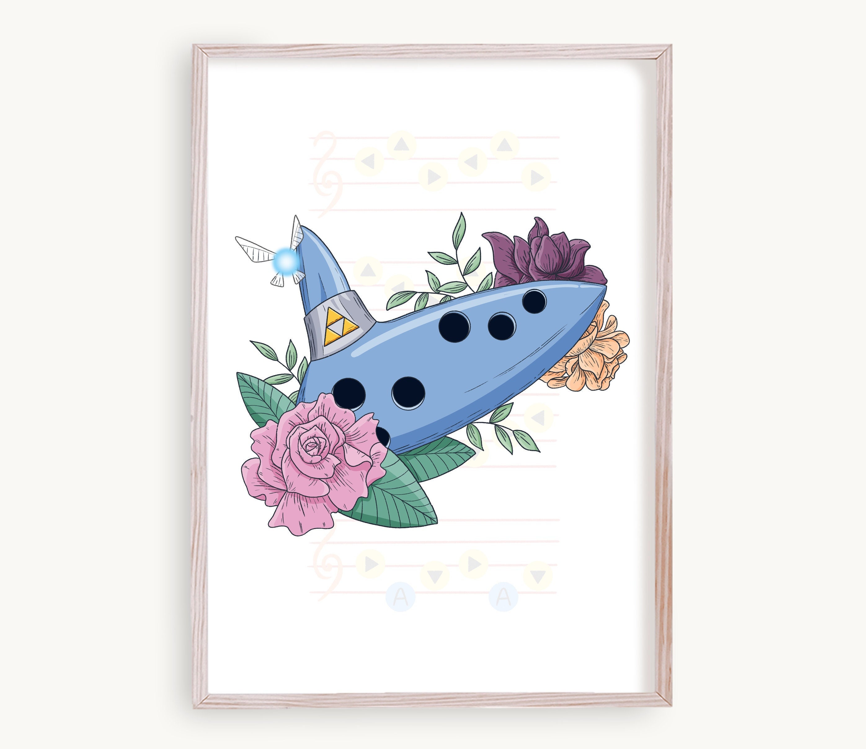 Ocarina Art Print | Legend of Zelda: Ocarina of Time Fine Line
