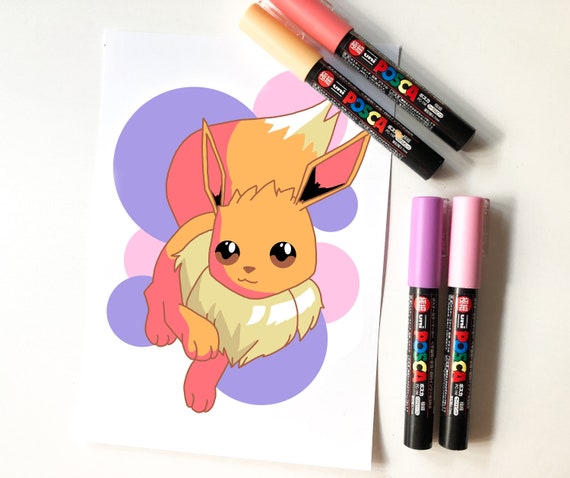 Pokemon Pikachu And Eevee Paint By Numbers - Numeral Paint Kit